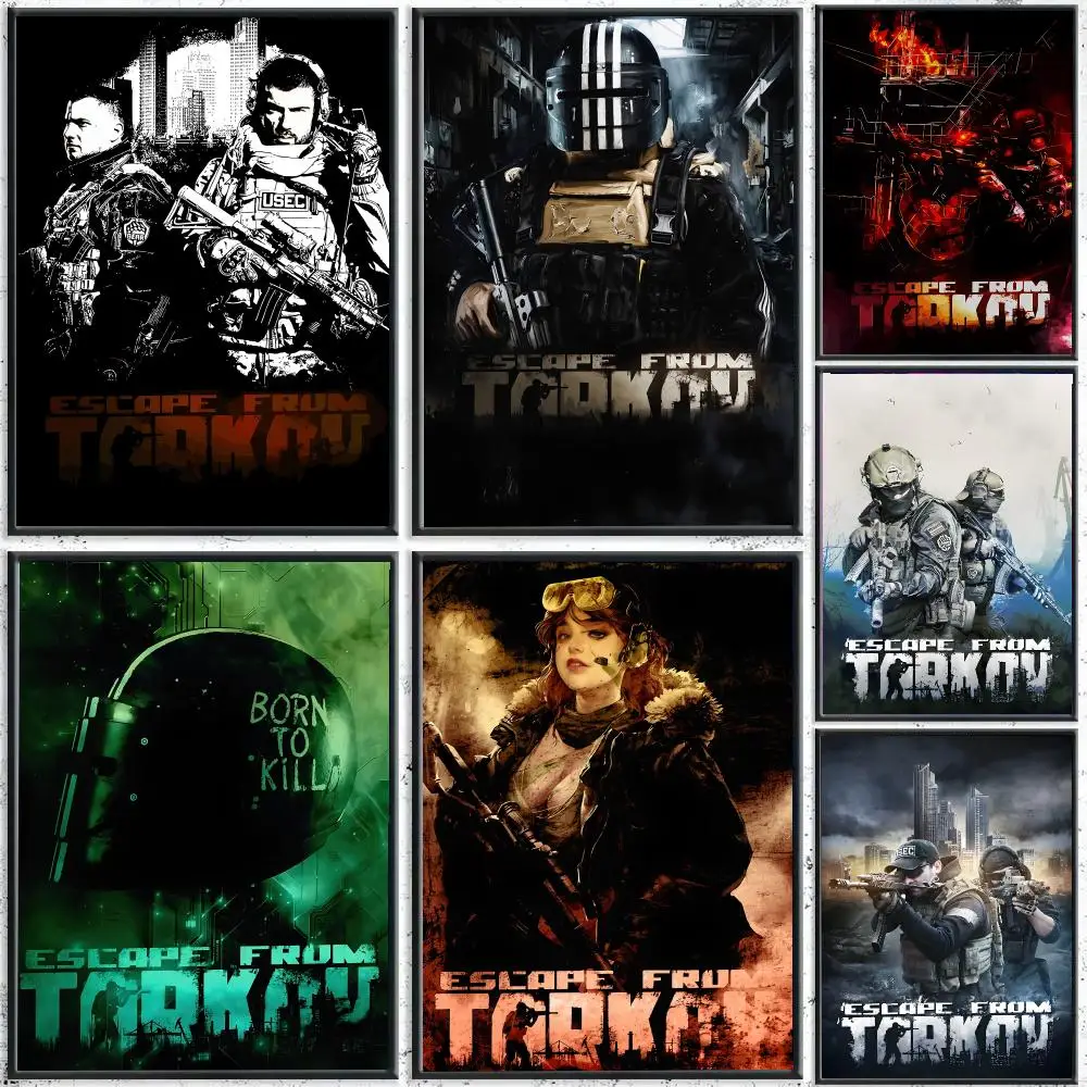 game e-escape from tarkov Poster Reteo Wall Art Aesthetic Room Decor Print Living Room Bedroom Home Decoration