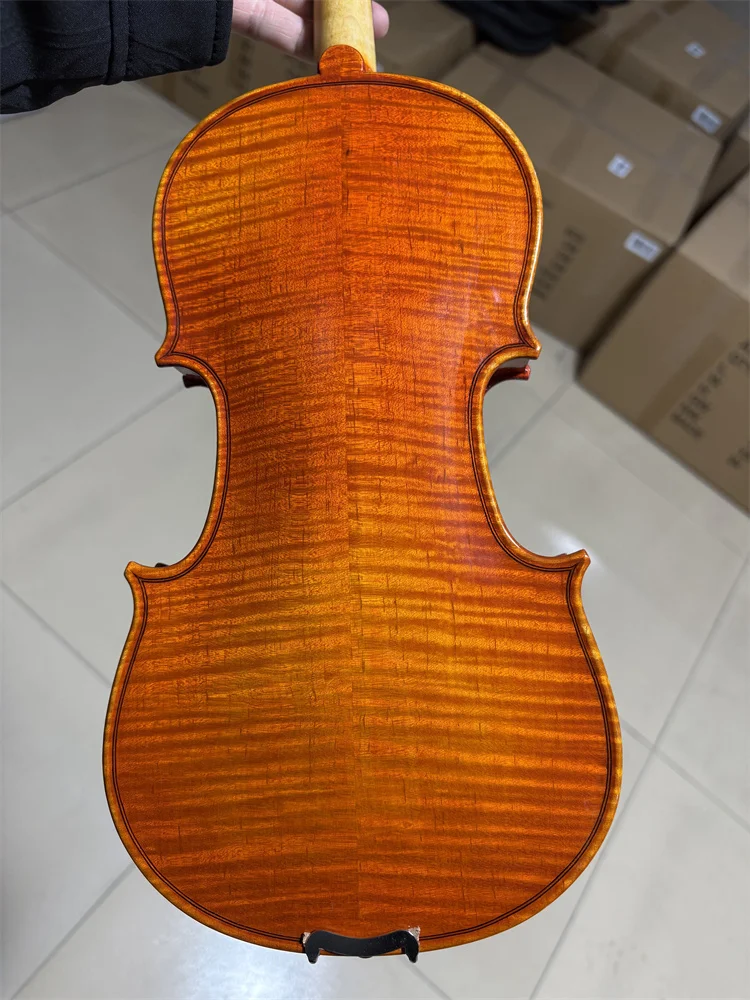 ACTUAL PHOTO Half Size Kids Violin Advanced Hand Crafted Cкрипка 1/2 كمان  Fiddle Free Violin Case Bow violin accessories