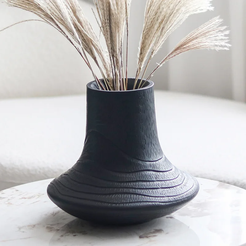 

Простой ваби, бесшумный ветер, креативная цветочная посуда из черного дерева, модель дома, входа, ТВ-шкафа, цветочная композиция, декор вазы