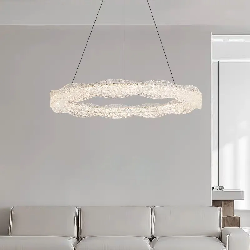 Italian Minimalist Atmosphere Living Room Chandelier Luxury High-end Dining Room Modern Simple Ring Bedroom Atmosphere Lighting