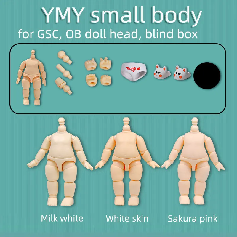 

YMY Small Mini Body Can Be Connected To The BJD Doll GSC 0B11 Movable Joint Body Shoes Clothes Doll Accessories