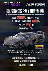 Tarmac Works TW 1:64 Regera Purple Foshan Limited Diecast Model Car