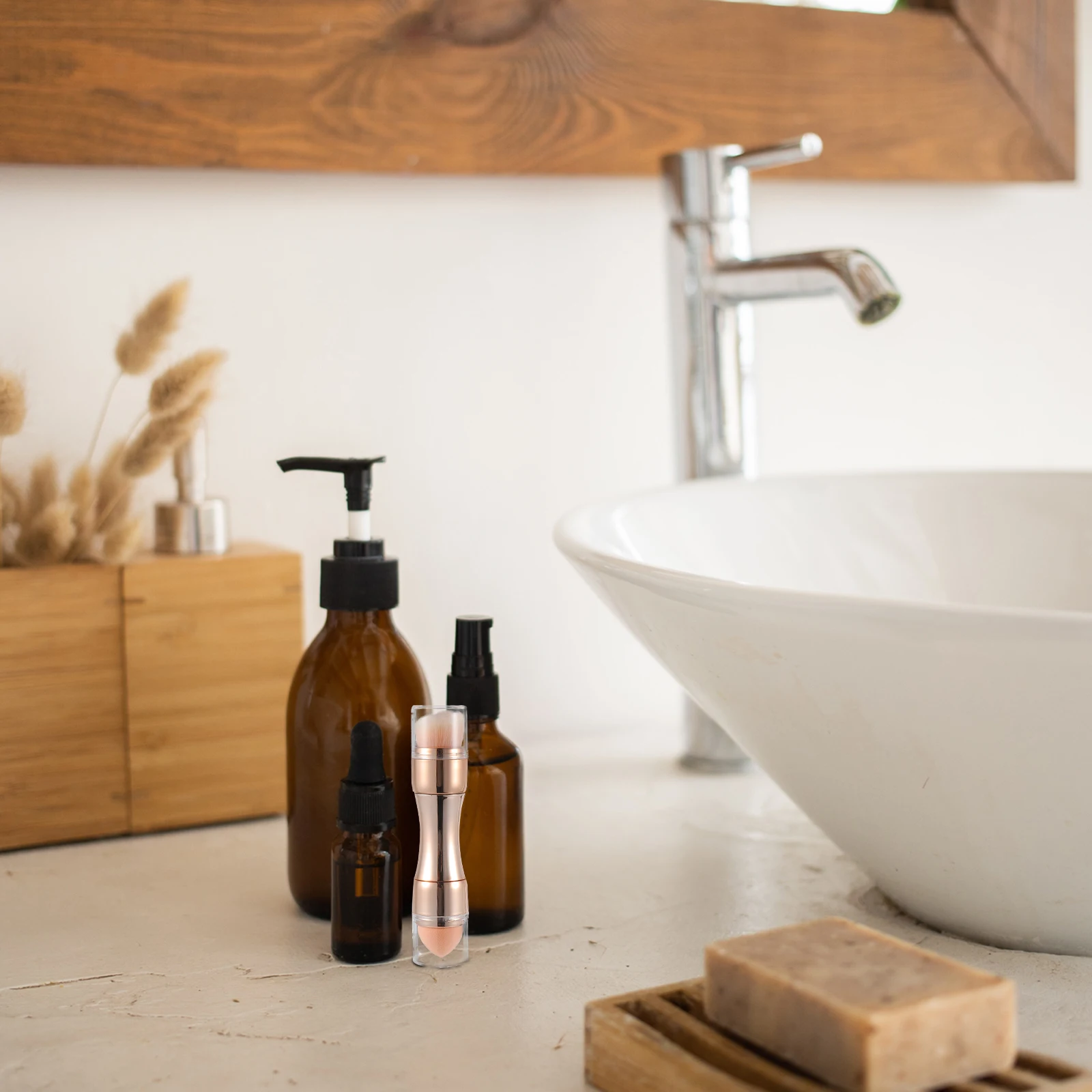 1pc Makeup Brush Set Dual Ended Tools Portable Blush Eyeshadow Lip Sponge Daily Use Cosmetics Accessory