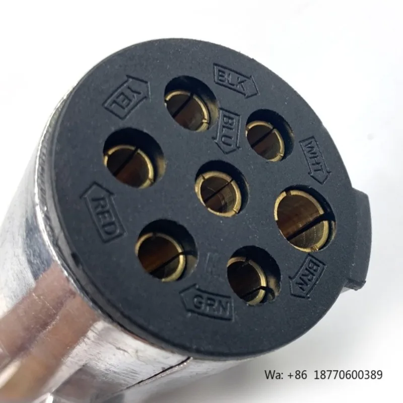 Trailer Parts 7 Way Trailer Connector Electric Coil Seat 7 Pin Plug Socket 12V/24V