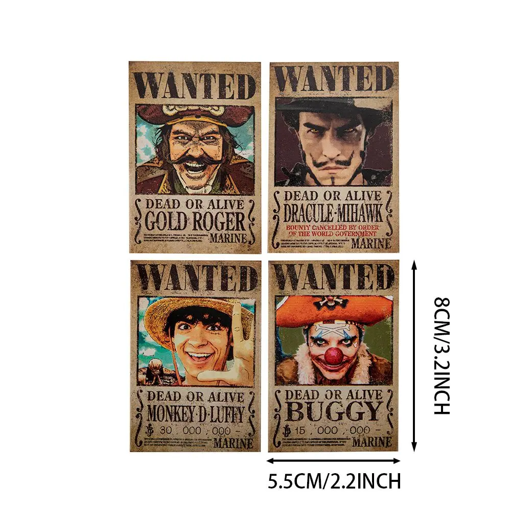 1Set One Piece Officially Licensed Wanted Posters Title Sequence Fridge Magnets For Locker Decorative Alloy Magnetic Ornaments view 2