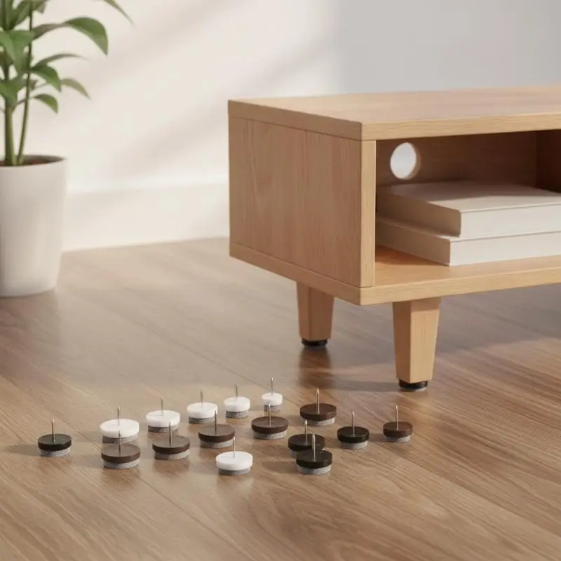10Pcs Felt Furniture Glide Nails Wear Proof Anti Scratch Noise Reduction Non Slip for Restaurant Chair Table Legs Use