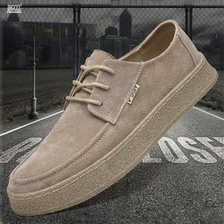 NEW Men Shoes Men's Shoe Rubber Casual Latex Adult Embroider Leather Casual Shoes Men's Casual Shoes Fashion A15