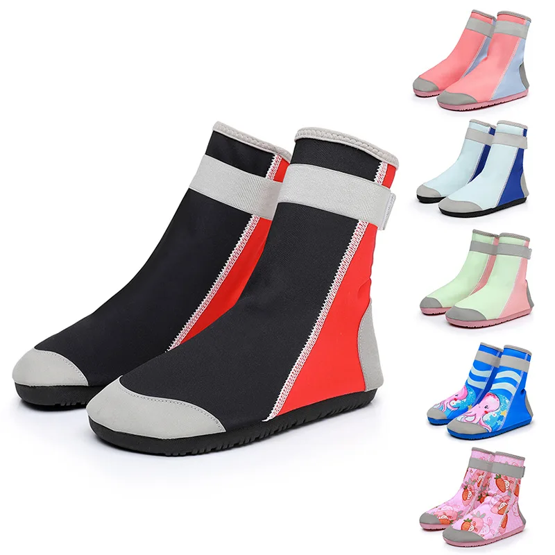 High Top Children Swimming Shoes Outdoor Quick Dry Barefoot Aqua Socks Boys Girls Anti Cutting Water Shoes Toddler Beach Socks