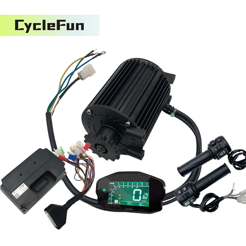 

Mid Drive Motor Kit QS90 1000W 72V 55KPH with Fardriver ND72260 Controller DKD Display And Throttle For E-motorcycle