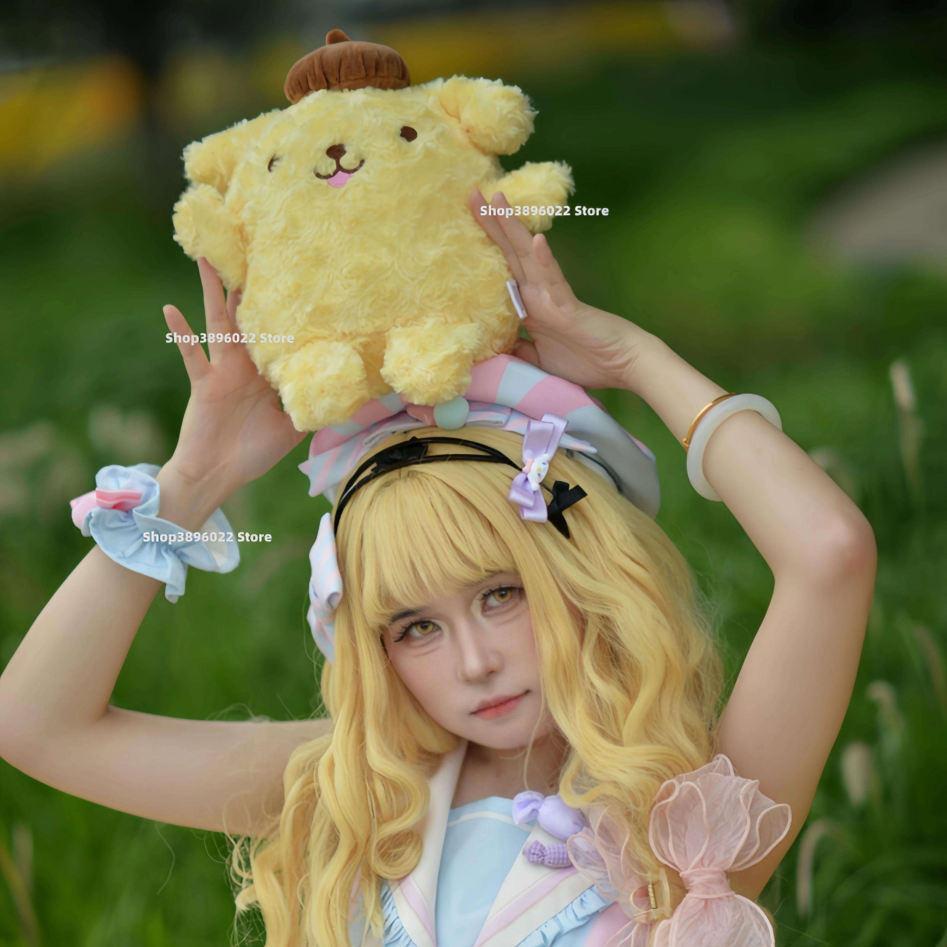 

Sanrio Pom Pom Purin Doll Soft Stuffed Anime Yellow Dog Plushies Japanese Style Cute Plush Toy Sofa Bed Home Decor Xmas Gifts