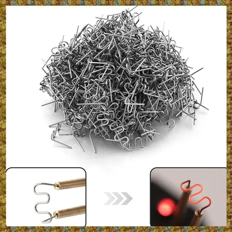 Varillas de soldadura de F-F, máquina de reparación de grapas calientes, soldadura de plástico, grapadora caliente, reparación de parachoques de coche, grapas onduladas precortadas de 0,8 Mm