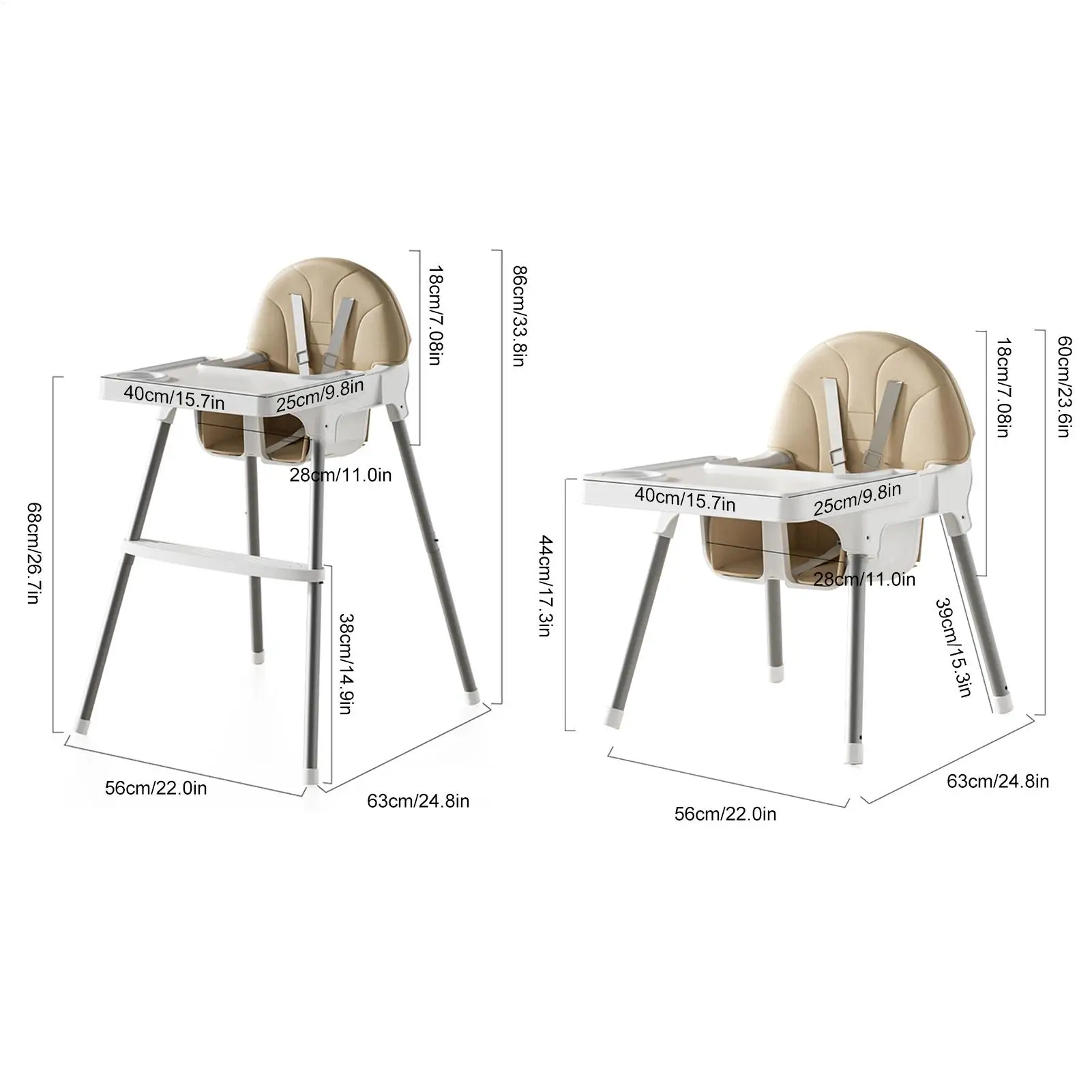 أطفال كرسي مرتفع قابل للتعديل مقعد مرتفع مقعد الطعام الداعم للبنين بنات المنزل المطبخ غرفة الطعام مطعم وجبة الأسرة