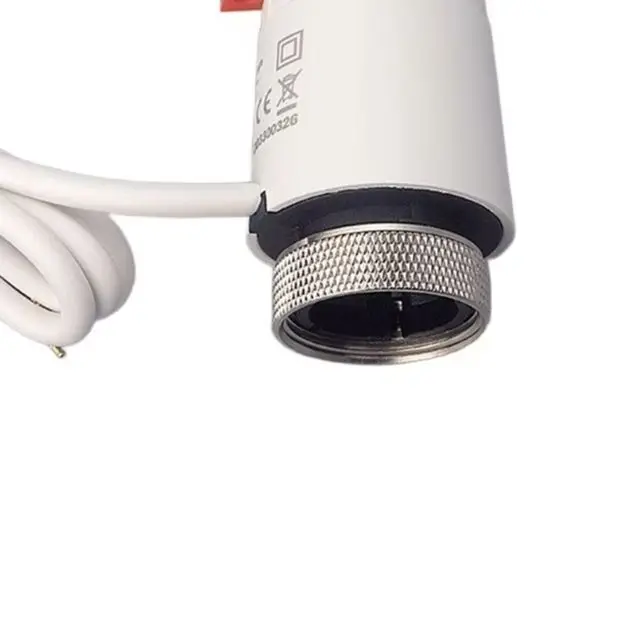 Electric Actuator For Underfloor Heating Manifold M30x1.5 Thermostatic Valve 2-Wire 150N Force White ABS