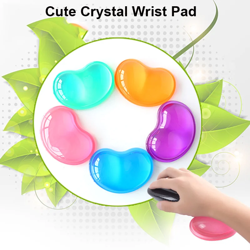 

Soft Wrist Rest Pad Comfortable Mouse Silicone Gel Non Slip Transparent Art Protection Hand Support Wrist Rest For PC Laptop