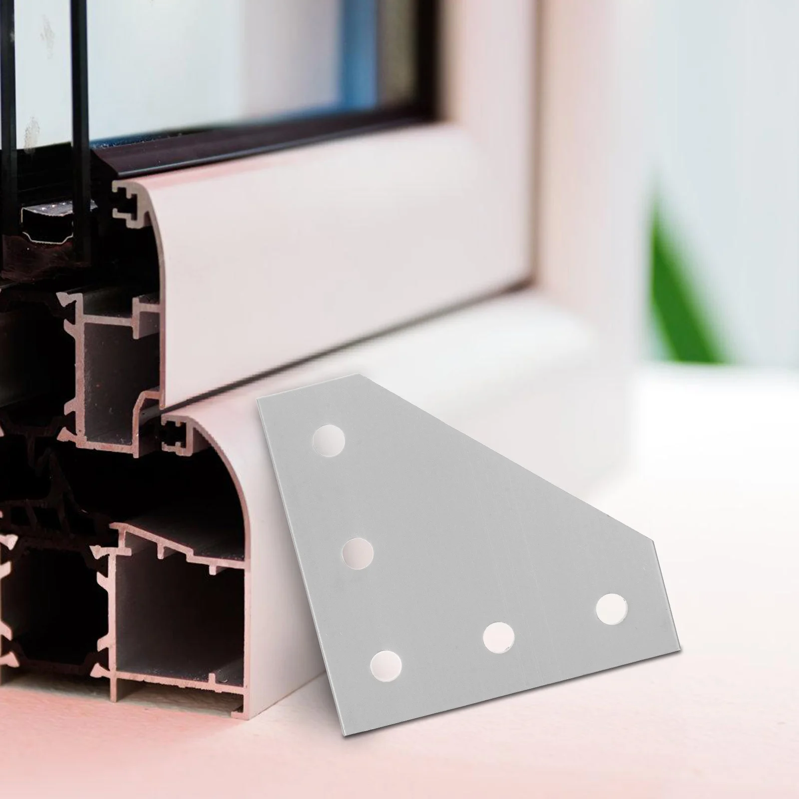 

6Pcs L Shaped Aluminum Extrusion Bracket 5 Hole Right Angle Shelf Bracket 90 Degree Corner Brace 2020 Profile Connector