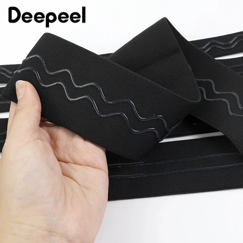 2/5/10M 20-55mm Silicone Anti-slip Elastic Band Waistband Stretch Tapes Sport Clothes Belt Decor Rubber Bands Sewing Accessories