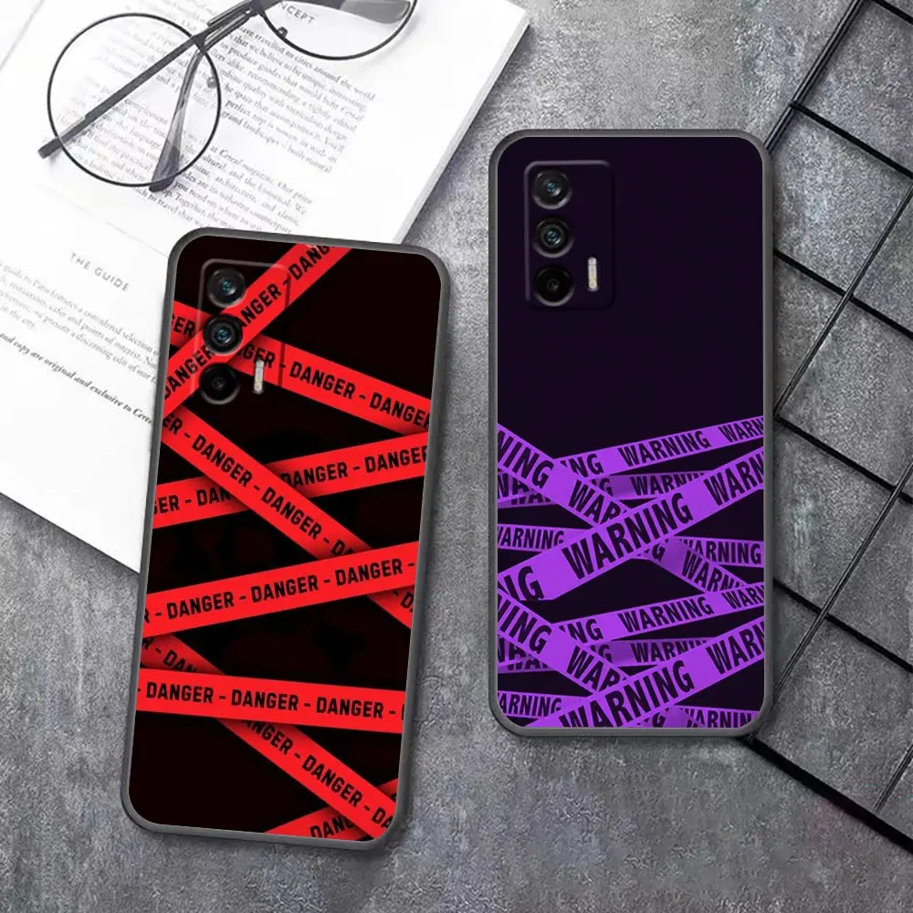 WARNING DANGER Phone Case For Realme GT 2 Pro Master Neo 2 3 5 NARZO 50 50I 50A C55 C53 C35 C33 C31 C30 C30S Case Funda Shell