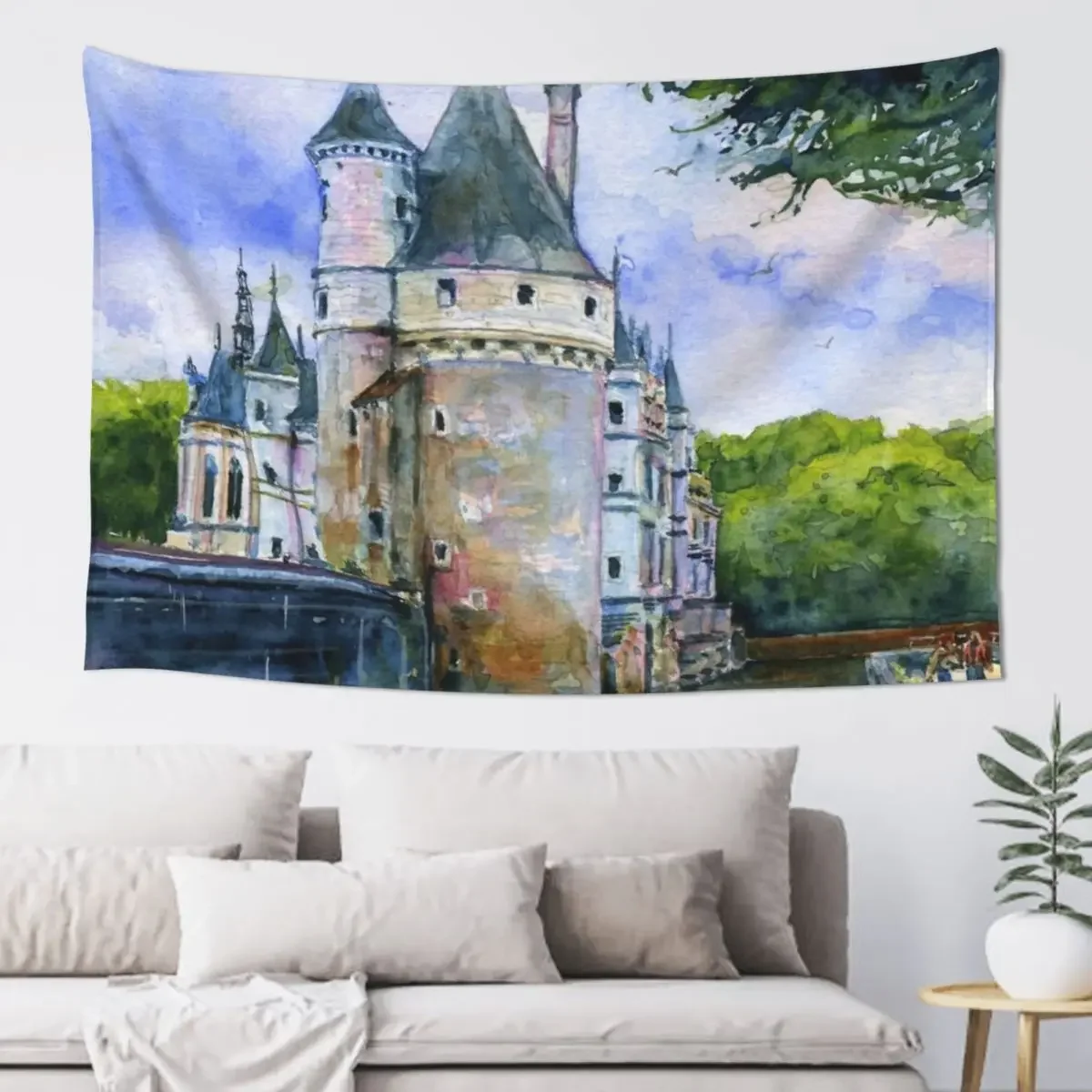 Chenonceau Castle France Tapestry Decorative Wall Murals House Decoration Tapestry