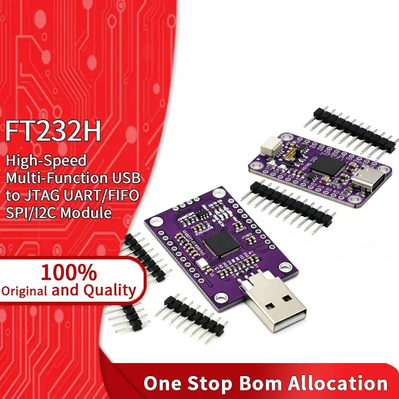 FT232H IIC interface Hi-Speed USB to UART SPI I2C JTAG FIFO MPSSE Bridge Module Board for Arduino DIY IC Integrated circuit