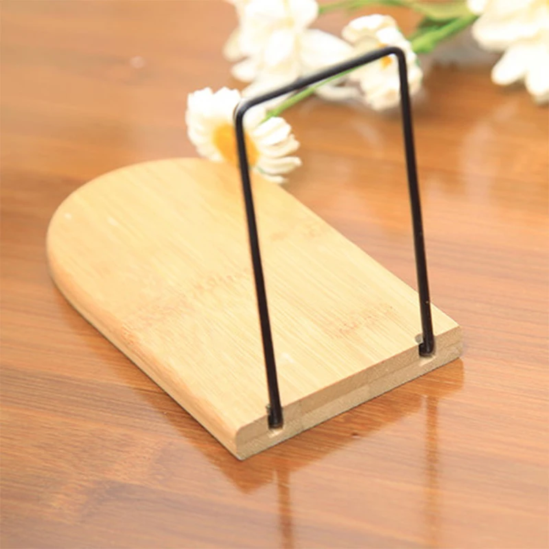 Nature Bamboo Desktop Organizer Office Home Bookends Book Ends Stand Holder Shelf Bookrack