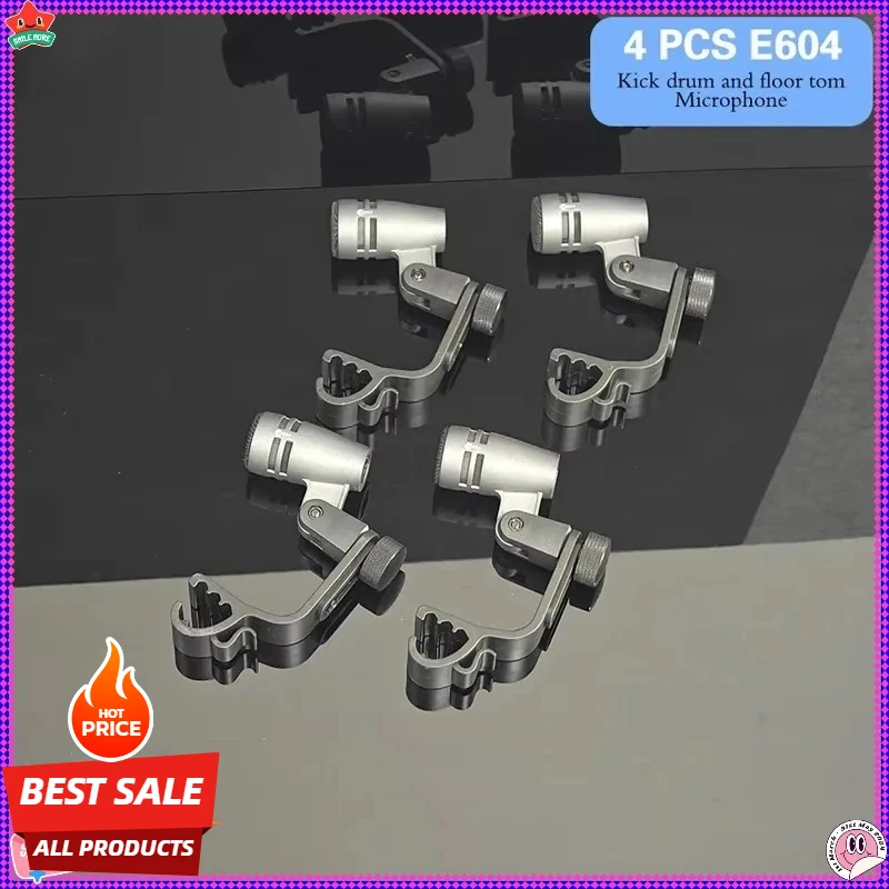 

2026 HOT Набор из 4 оригинальных динамических микрофонов Evolution 600 Series E604 для ударных установок и малых барабанов