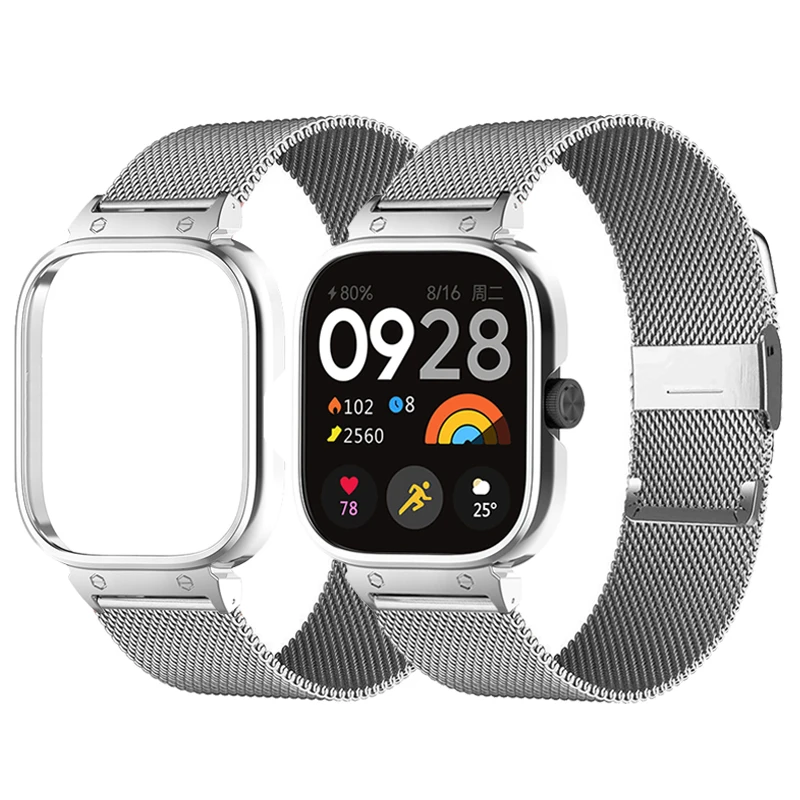 

Защитный чехол с металлическим ремешком для умных часов Redmi Watch 4, ремешок для смарт-часов redmi watch 4, чехол для браслета xiaomi redmiwatch 4