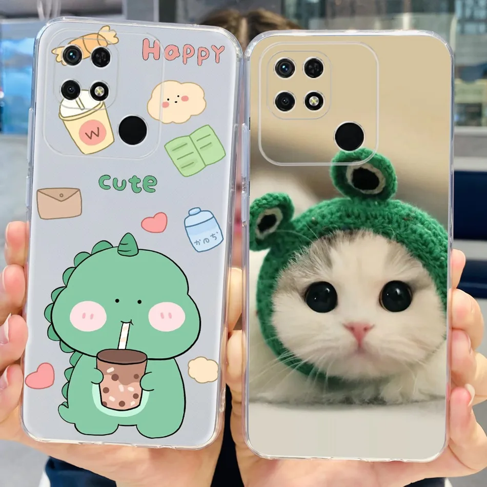 Cute Phone Case For Xiaomi Redmi 10C 10A 10 Soft Silicone TPU Back Cover For Redmi 10 (India) 10C Fundas Redmi10 10A  Bumper