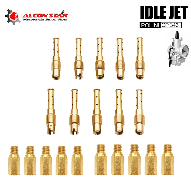 Alconstar 10/15pcs For Polini CP EVO Main Idle Pilot Slow Jet Set Carburetor Idle Jet Kit for Scooters Motorcycle