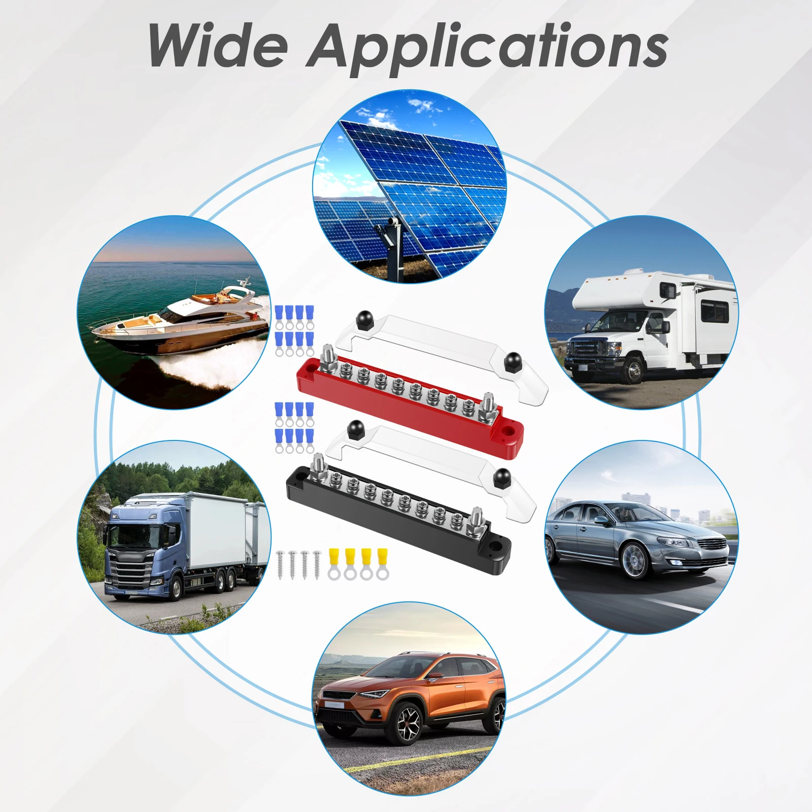 الفولاذ المقاوم للصدأ حافلة بار البحرية المبسطة الأسلاك توزيع الطاقة كتلة توفير المساحة بطارية Buss بار الأمن العالي للقارب