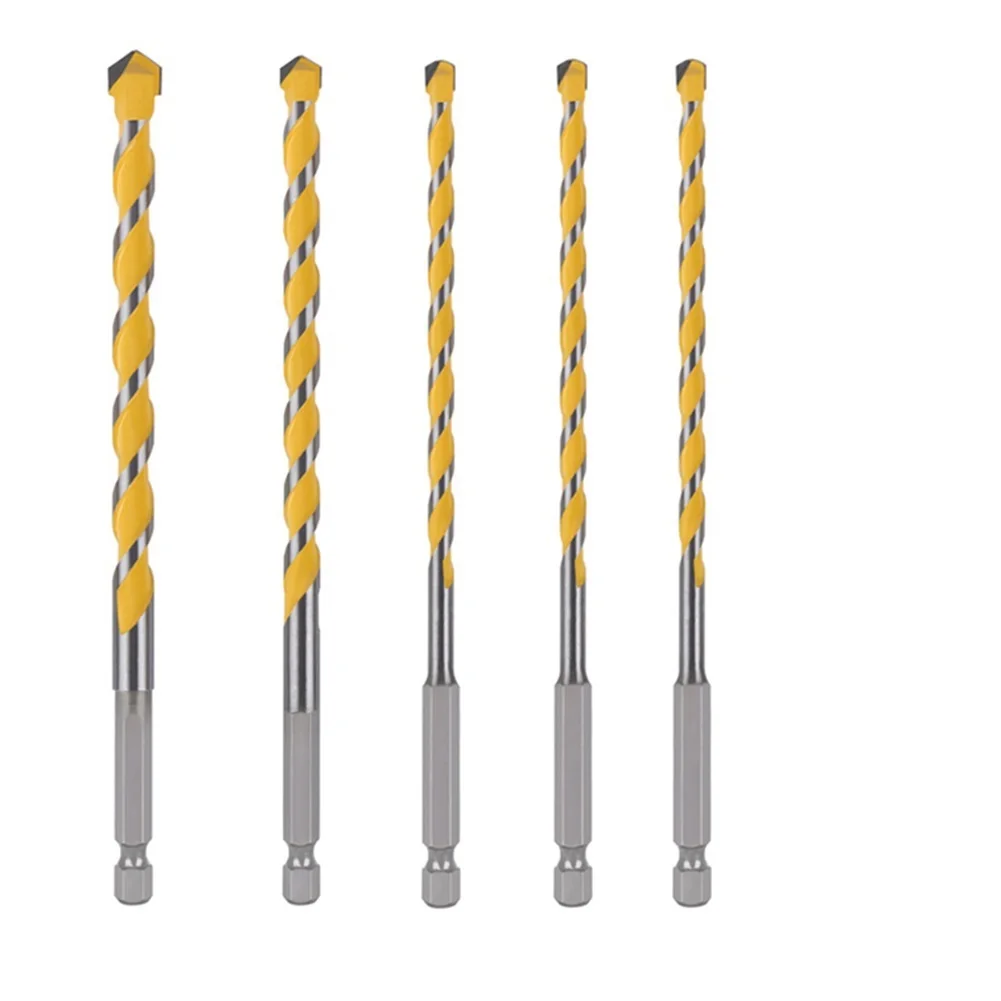 Simplify your drilling tasks with this reliable five piece set of tungsten carbide drill bits suited for masonry