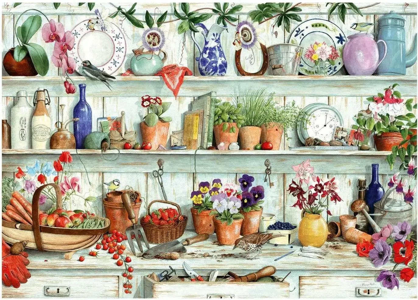 

520/500/300 шт. деревянные головоломки для вазы на столешнице, пазлы для сложных семейных игр, подарок на день рождения