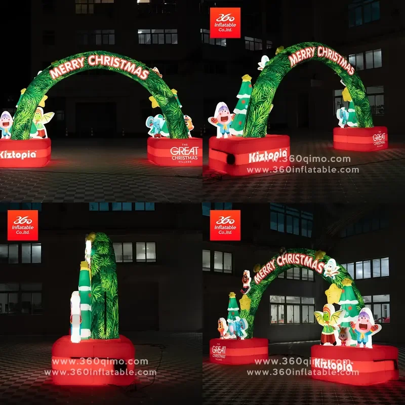 2026 360 Inflatable Custom Design Giant Inflatable Light Christmas Arch Advertising Inflatable Arches for Christmas