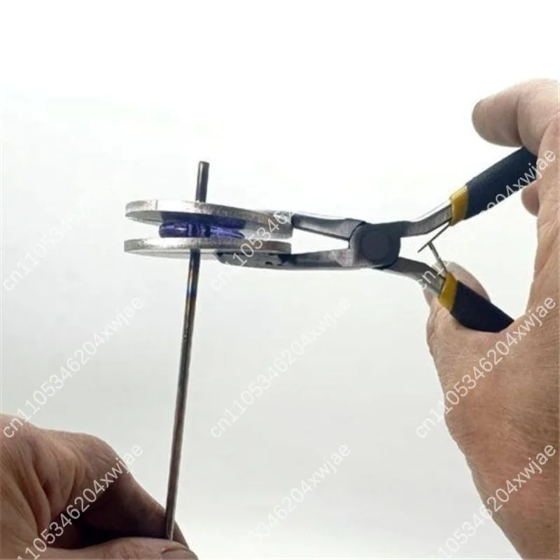 Flat Bead Pliers Glass Lampwork Tool Round Bead Shaping Clamp for Flameworking Jewelry Making Craft Supply