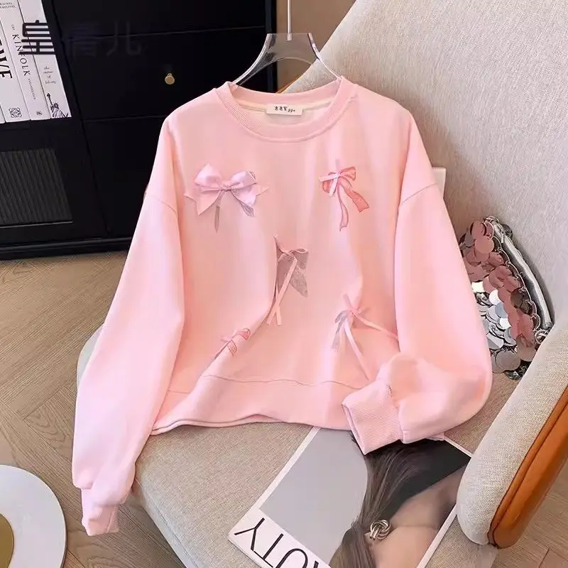 

Толстовки женские, одежда на Хэллоуин, украшение с вышивкой, детские антихолодные толстые полосатые флокированные молодежные студенческие унисекс Ins