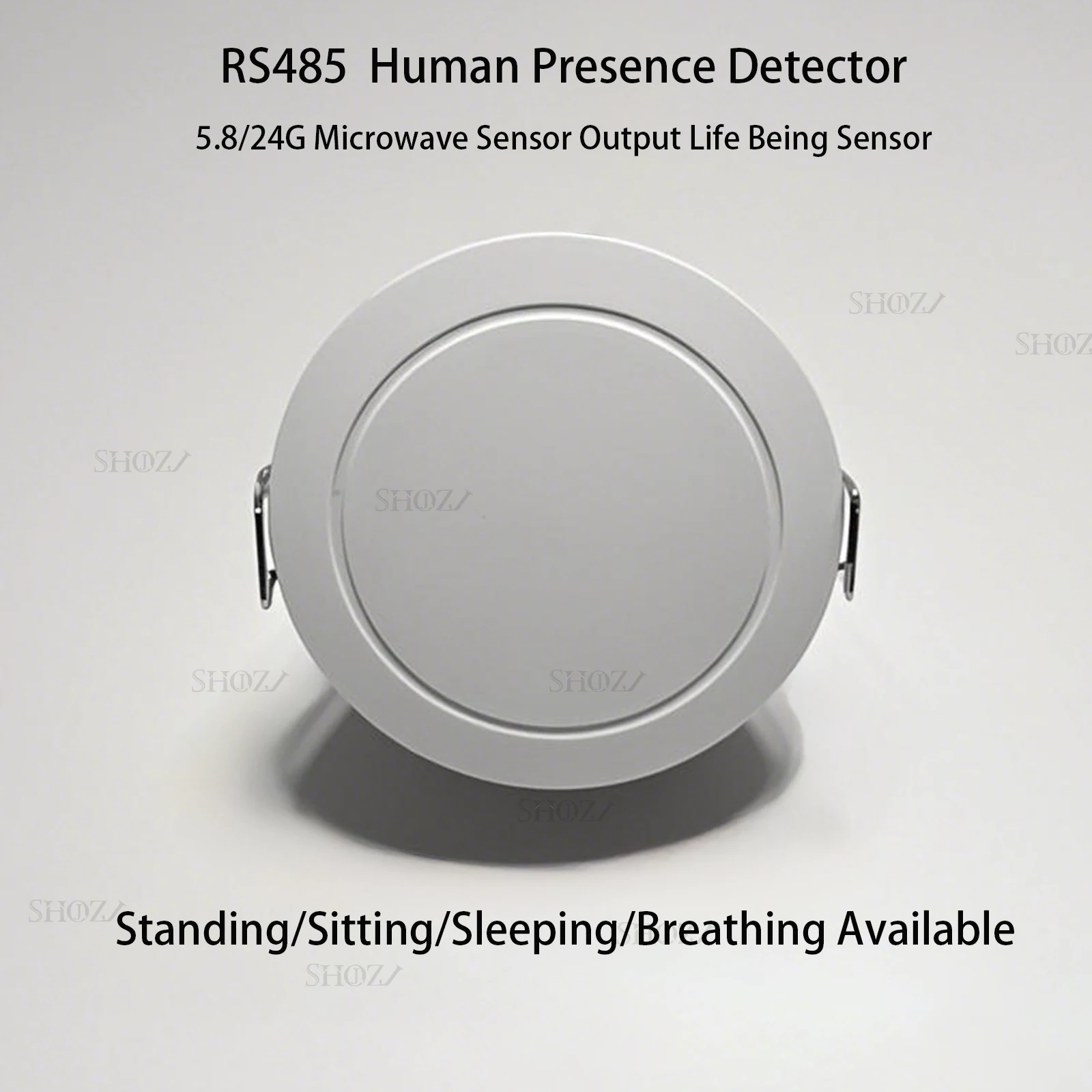 Sensor de presencia/movimiento RS485 MODBUS 5.8/24G, detector de presencia humana, sensor de microondas, sensor de vida, control inteligente para hogar, DC9~36V