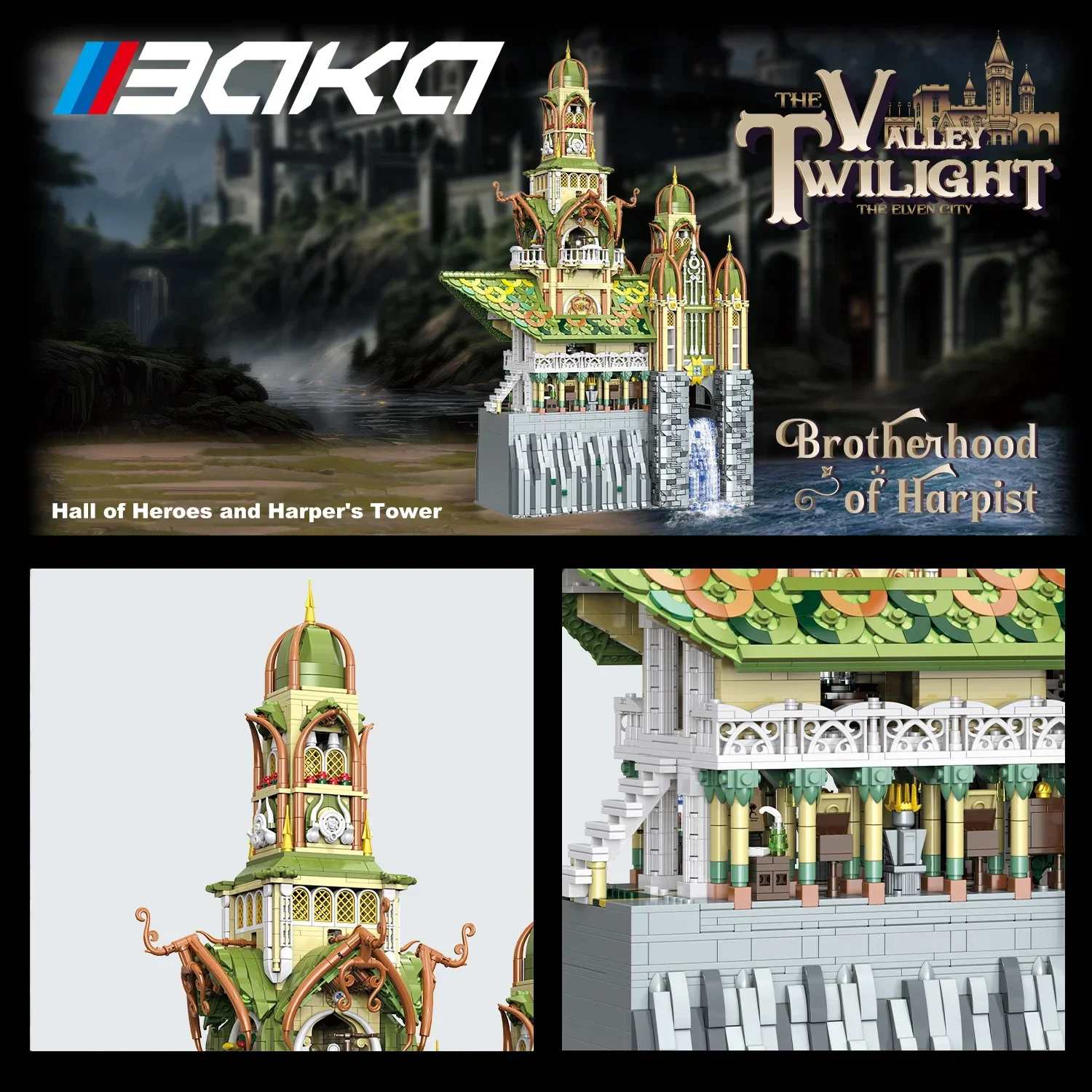 

7140PCS Tower of Strength Building Blocks Creative DIY Castle Set Model Bricks Desktop Decoration Toys For Kids Holiday Gifts