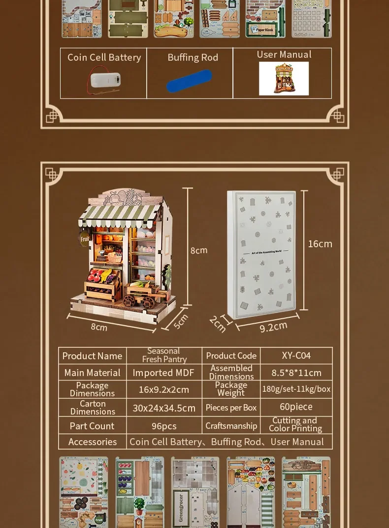 DIY Holz-Miniatur Japanische Taverne mit Beleuchtung als Geburtstagsgeschenk für Freunde, Heimdekoration und Bastelarbeiten – Detail 15