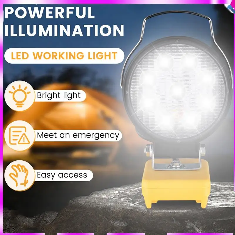 

N96R For 18V 20V Battery 4Inch 18W Work LED Light 6500K LED Outdoor Engineering Light