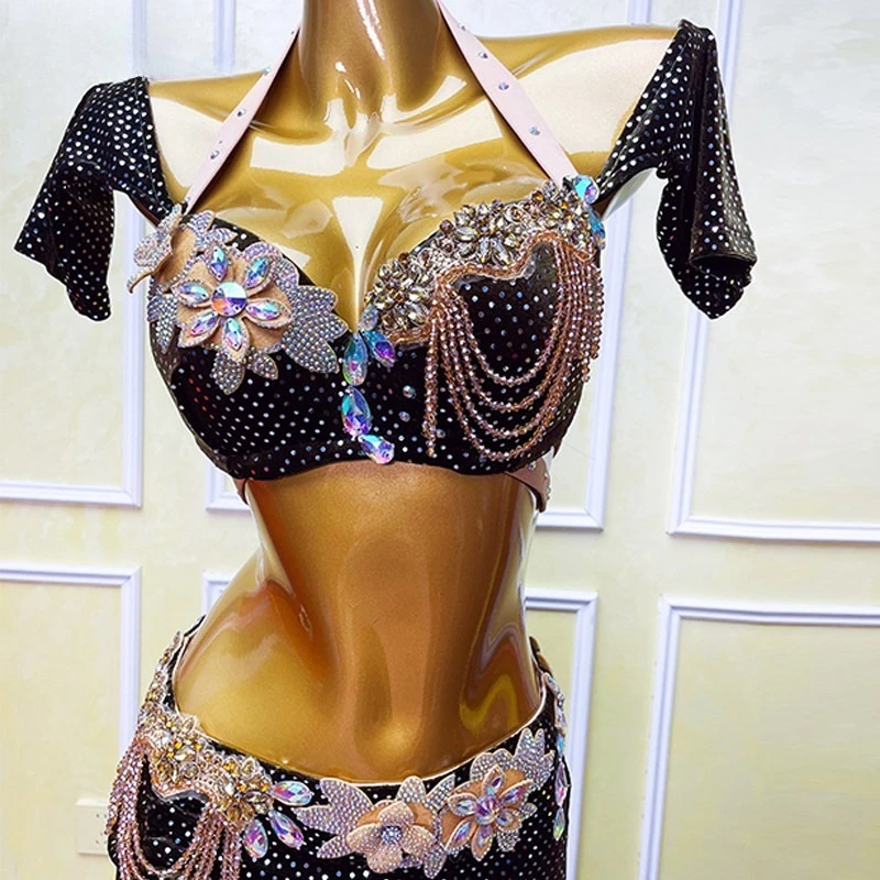 

Костюмы для танца живота по индивидуальному заказу, платье для выступлений, женская одежда для восточных танцев, тренировочный комплект, женский WZT257