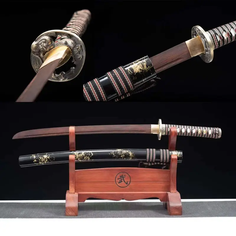 One Iaido espada, cuchillo de madera con funda, accesorios de entrenamiento de artes marciales Kendo, espada japonesa y Chop.