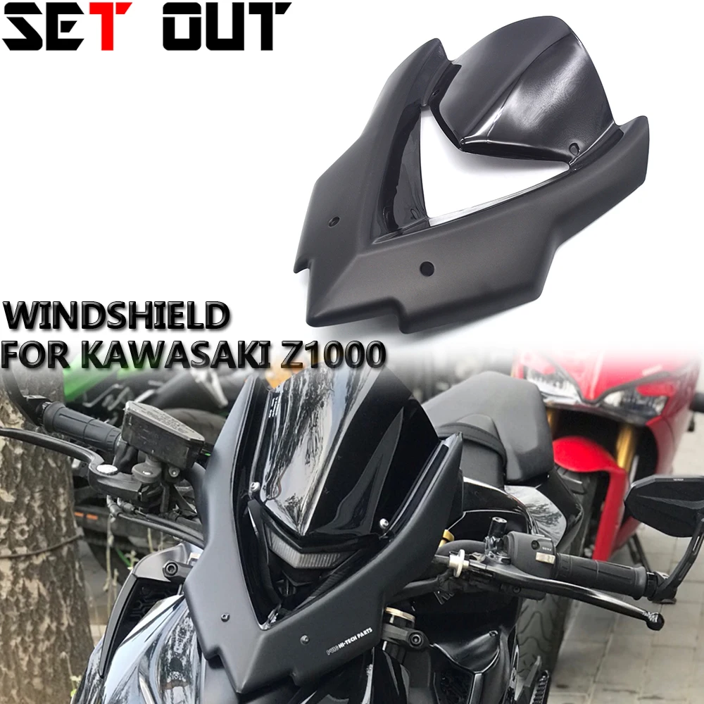 

Motorcycle Sports Carbon Fiber Windscreen Viser Visor Windshield Wind Deflector For Kawasaki Z1000 2014-2021 Z-1000 Z 1000