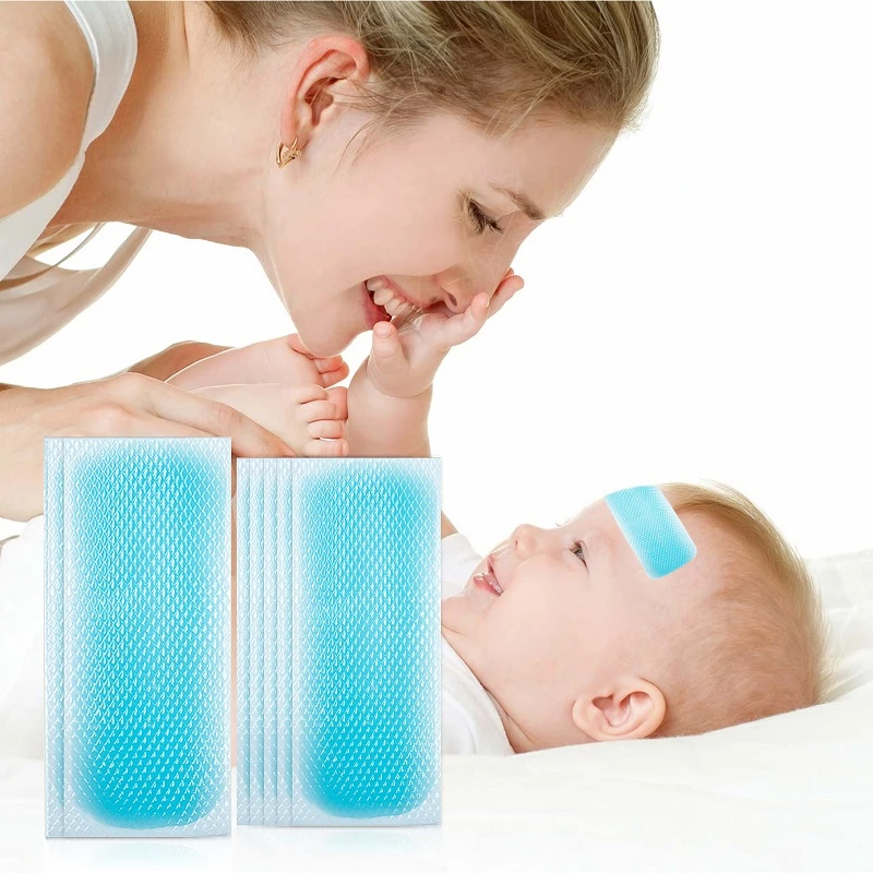 Kids Fever Cooling Patches Forehead Strip Mobile Phone Ice Cooler Sheet for Baby Children Adult Summer Cool Down Ice Gel Sticker