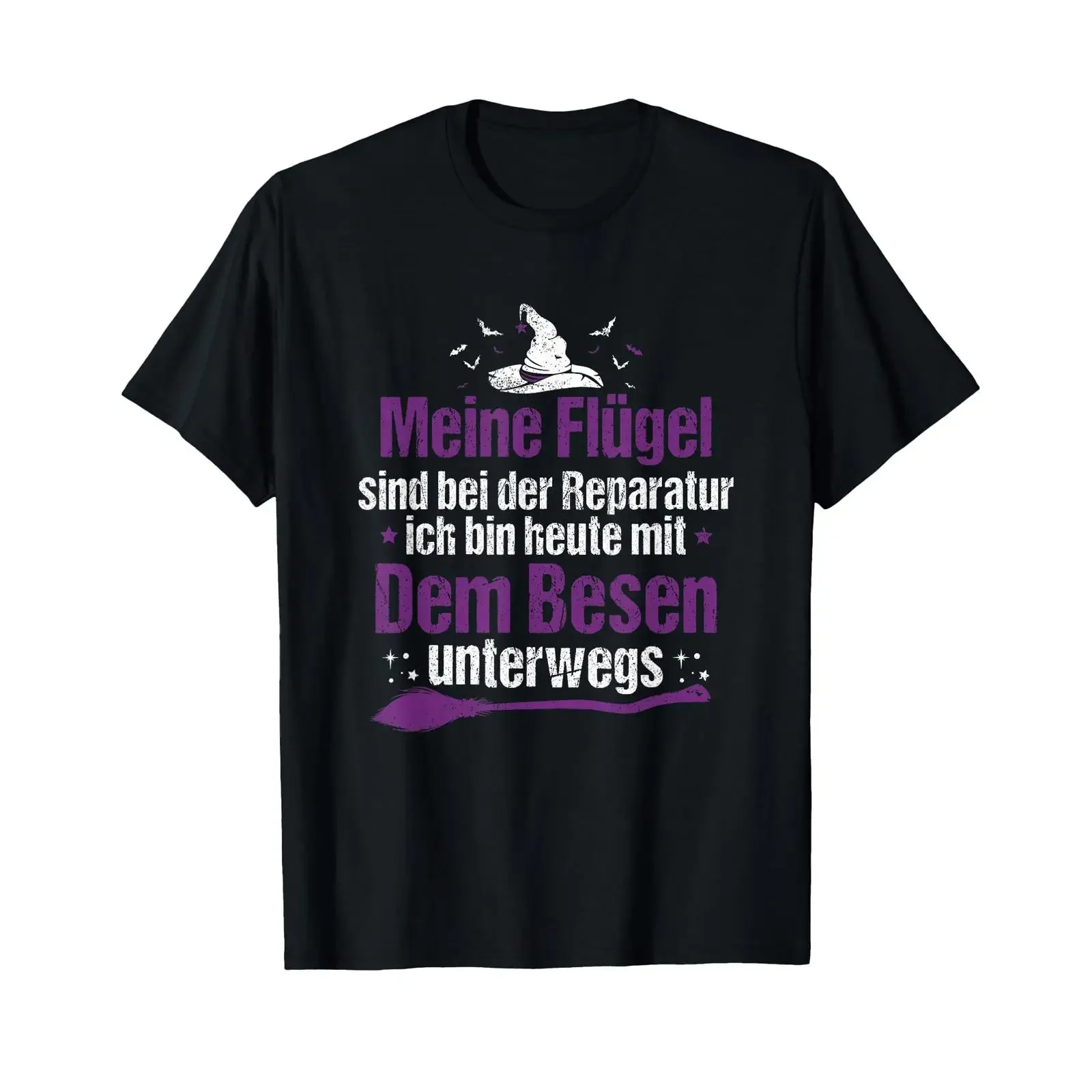 T Shirt with German Text Meine Flügel Sind Bei Der Reparatur vintage Washed Soft homme streetwear Versatile designer clothes