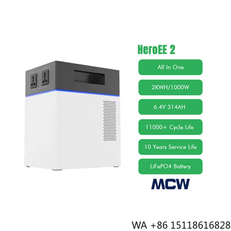 Outdoor Mobile Solar Energy System Home Backup Inverter Battery Lifepo4 2000WH 1000W  Portable Lithium Power Station