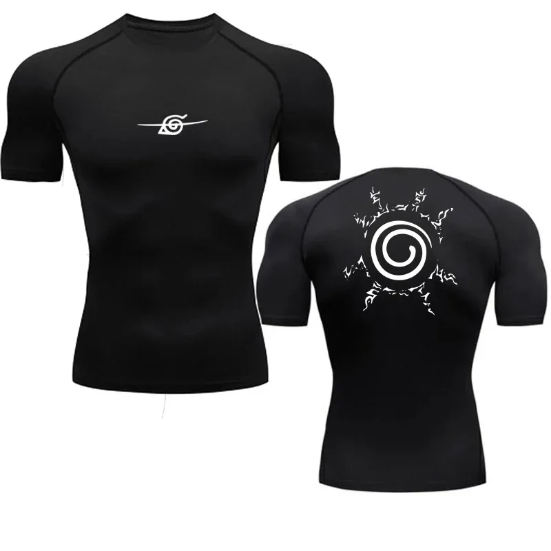 Men's Compression Shirt Sport Quick Dry Gym T-shirts Fitness Top Tees Summer Sweat Absorbent High Elasticity Absorbing Tight Fit