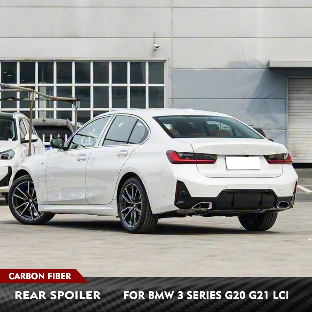

For BMW 3 Series G20 G21 LCI 2023-2025 Carbon Fiber Car Rear Trunk Racing Spoiler Rear Car Boot Wing Lip Spoiler Car Body Kits