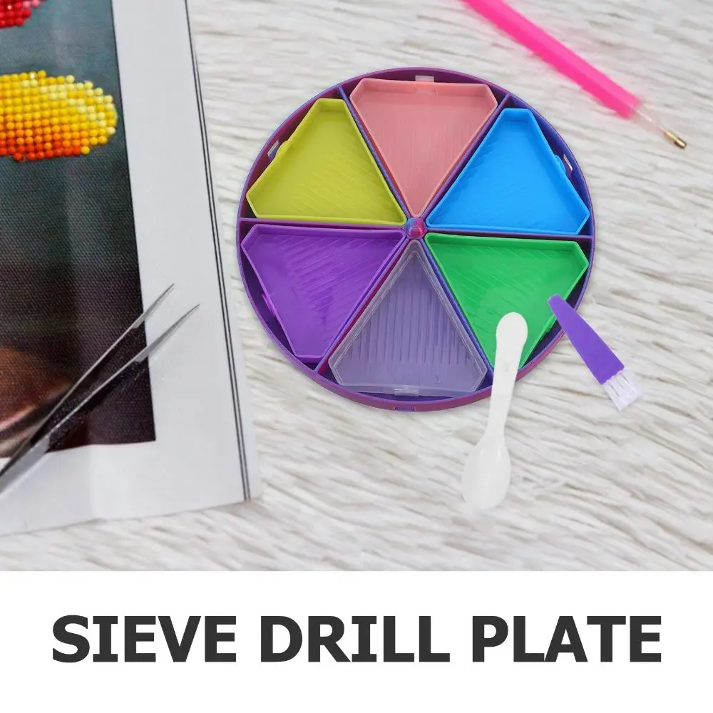 Stackable Diamond Painting Tray Multi-Color Triangle Tray Rhinestone Sorting Tray with Lid Compact Beads Tray Organizer