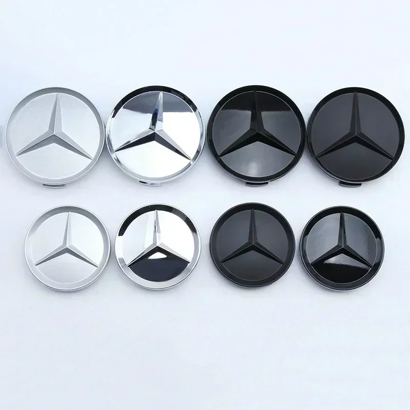 

C300 W166 W212 W213 W246 W176 C200 C260 C180 C63 W167 4Pieces Hub Accessories74mm ABS Car For Mercedes Benz Wheel Center Covers