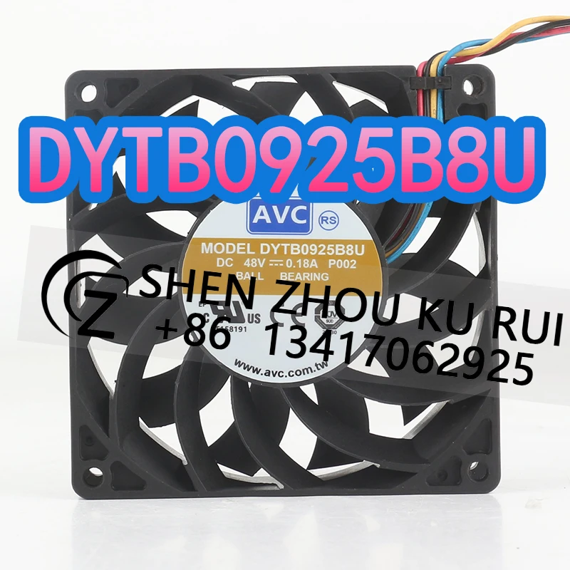 

AVC 9CM DYTB0925B8U 48V 0.18A 9025 Chassis PWM speed control industrial computer ball 90X90X25MM cooling fan
