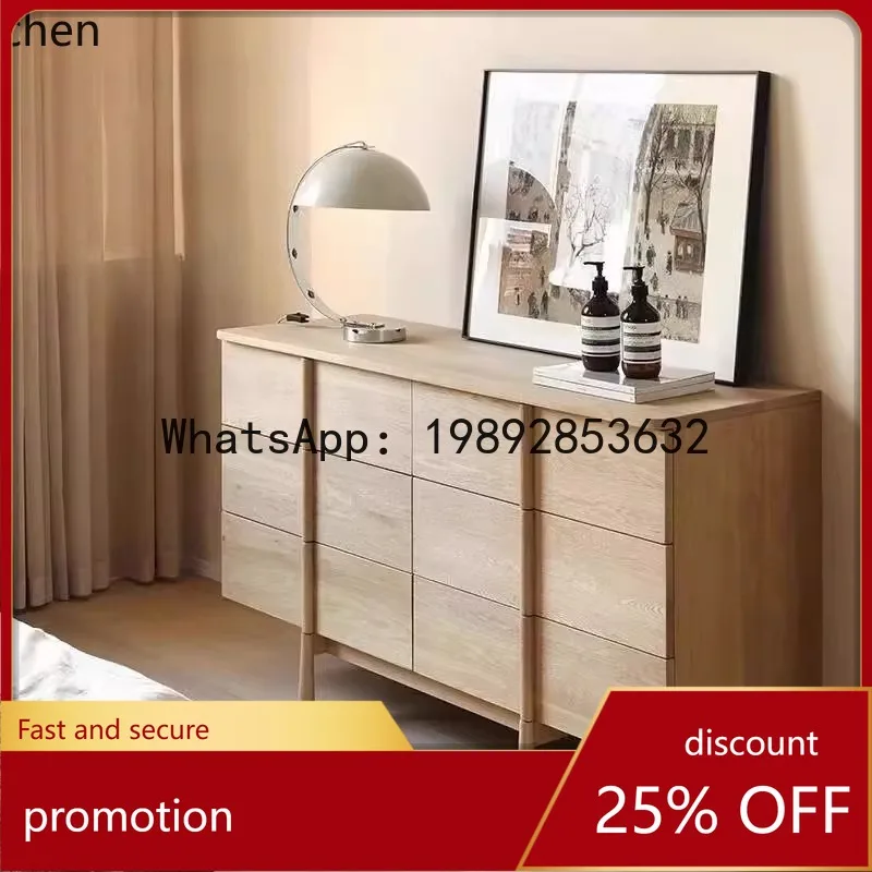 

YFY Wabi-Sabi Style Vintage Sideboard Cabinet Solid Wood Chest of Drawers Natural Wood Storage Cabinet